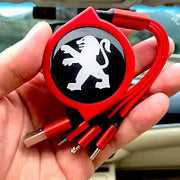 Car Telescopic Three-in-one Data Cable