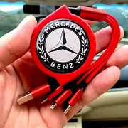 Car Telescopic Three-in-one Data Cable