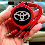 Car Telescopic Three-in-one Data Cable