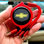 Car Telescopic Three-in-one Data Cable