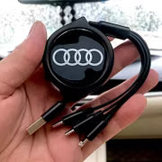Car Telescopic Three-in-one Data Cable
