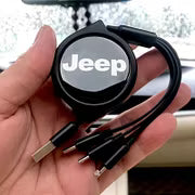 Car Telescopic Three-in-one Data Cable