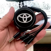 Car Telescopic Three-in-one Data Cable