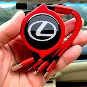 Car Telescopic Three-in-one Data Cable