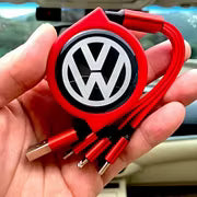 Car Telescopic Three-in-one Data Cable