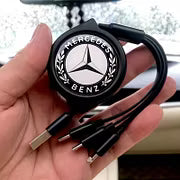 Car Telescopic Three-in-one Data Cable