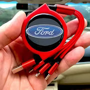 Car Telescopic Three-in-one Data Cable