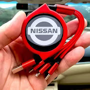 Car Telescopic Three-in-one Data Cable