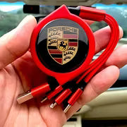 Car Telescopic Three-in-one Data Cable
