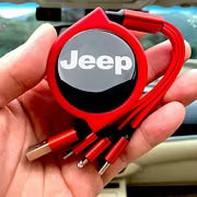 Car Telescopic Three-in-one Data Cable