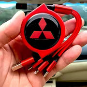 Car Telescopic Three-in-one Data Cable