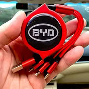 Car Telescopic Three-in-one Data Cable