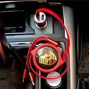 Car Telescopic Three-in-one Data Cable