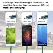Car Telescopic Three-in-one Data Cable