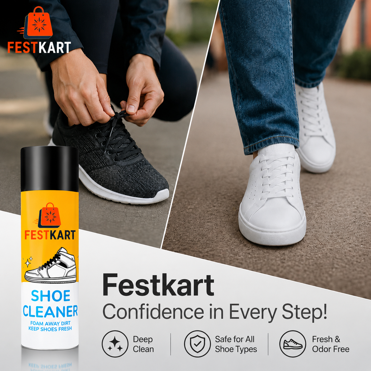 India's #1 Foam-Based Footwear Cleaner (Buy 1 Get 1 Free)