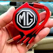 Car Telescopic Three-in-one Data Cable