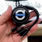 Car Telescopic Three-in-one Data Cable