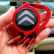 Car Telescopic Three-in-one Data Cable