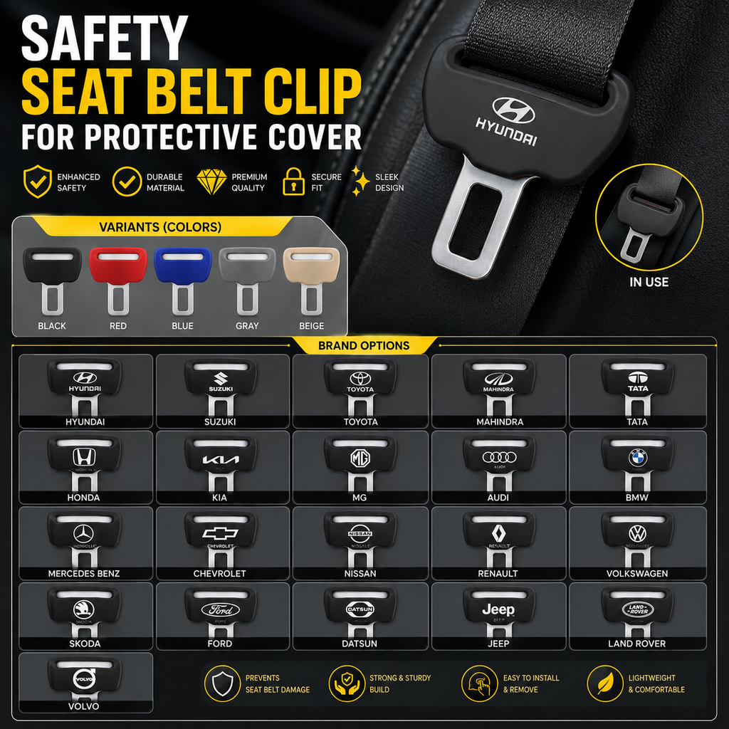Hot Sale 50% OFF Car Seat Belt Clip Silicon Cover 2PCS