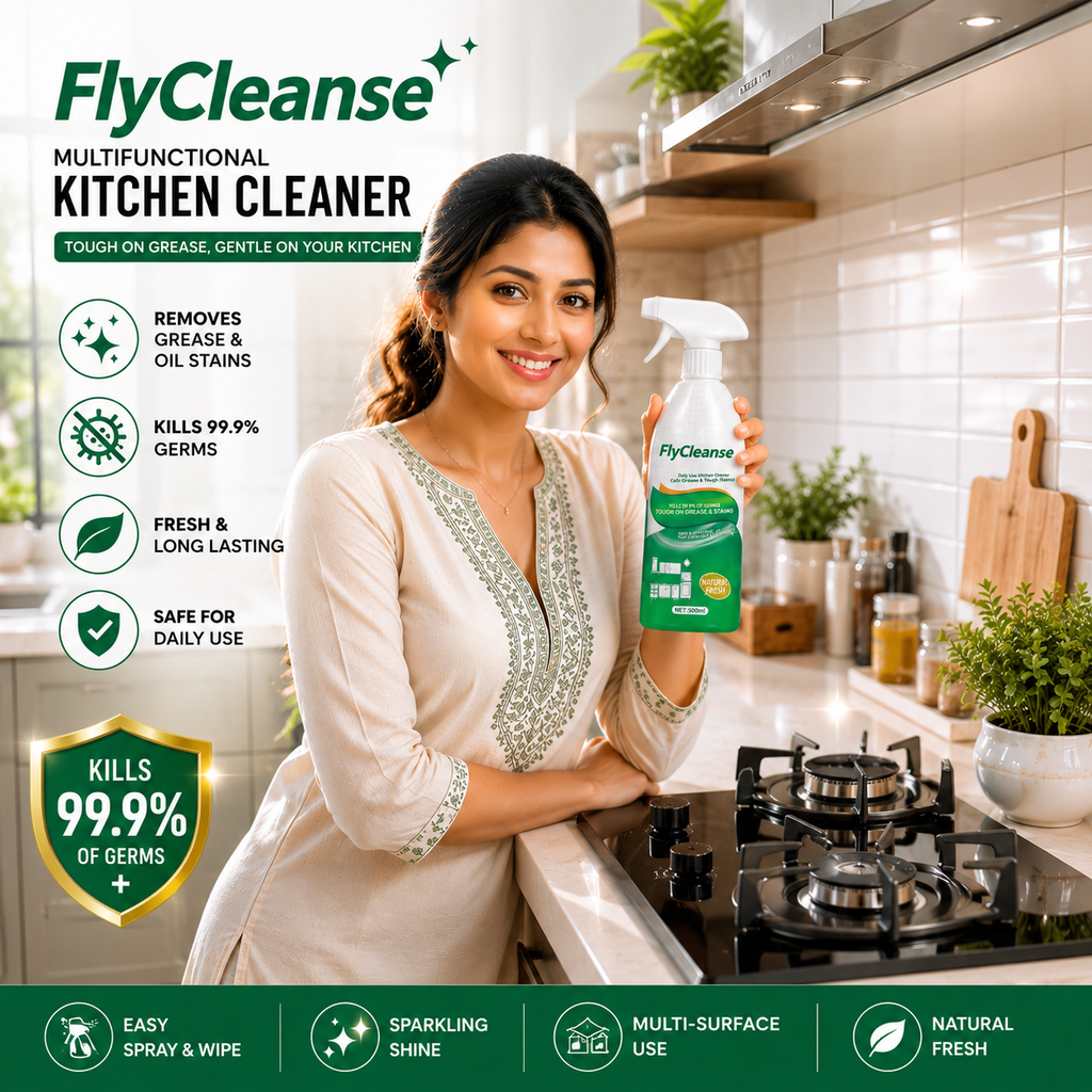 India's #1 Foam-Based FlyCleanse Kitchen Cleaner & Disinfectant ( Buy 1 Get 1 Free)