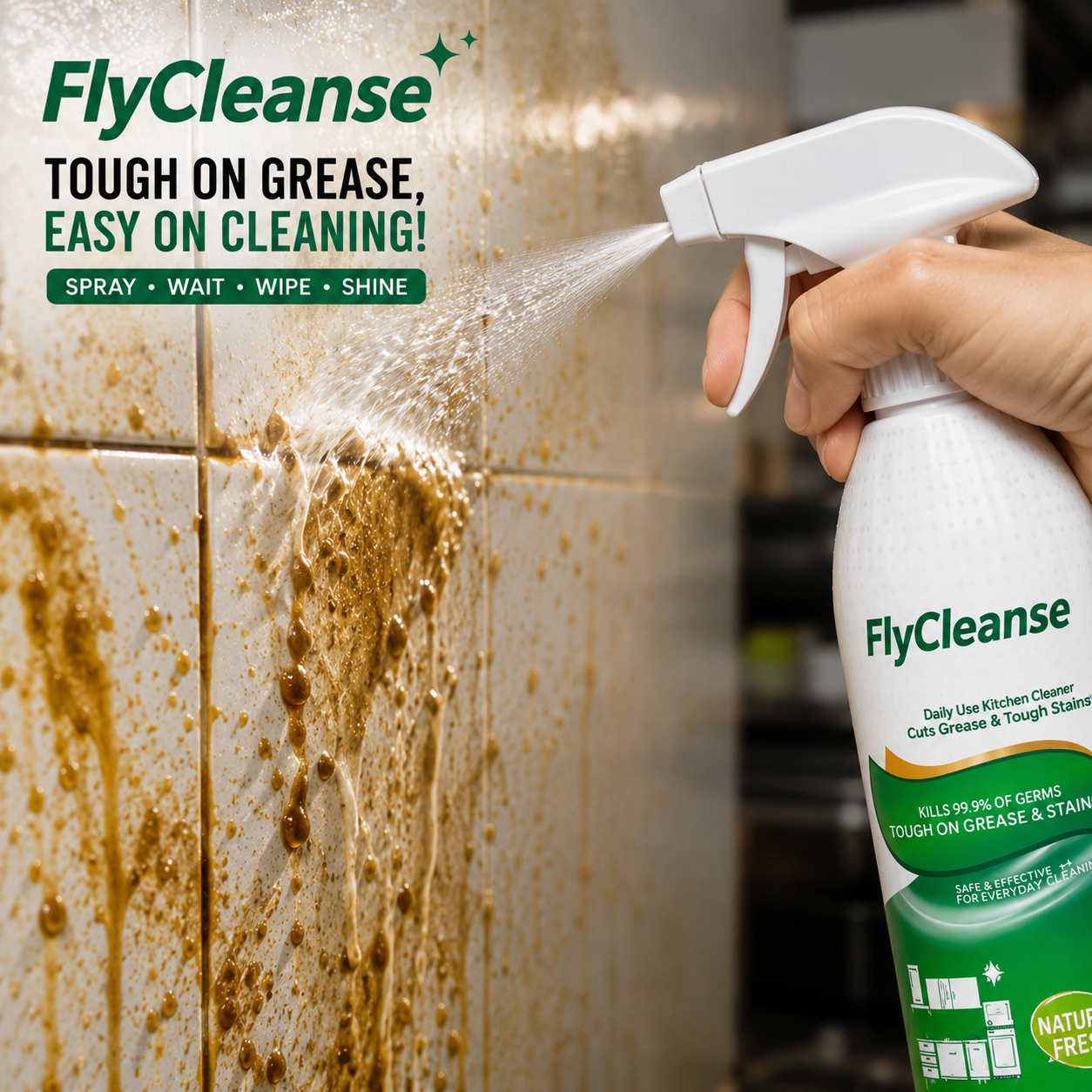 India's #1 Foam-Based FlyCleanse Kitchen Cleaner & Disinfectant ( Buy 1 Get 1 Free)