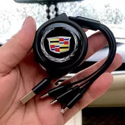 Car Telescopic Three-in-one Data Cable