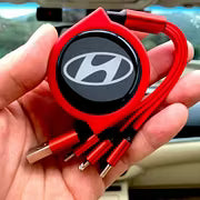 Car Telescopic Three-in-one Data Cable