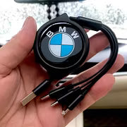 Car Telescopic Three-in-one Data Cable
