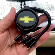 Car Telescopic Three-in-one Data Cable