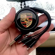 Car Telescopic Three-in-one Data Cable