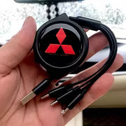Car Telescopic Three-in-one Data Cable